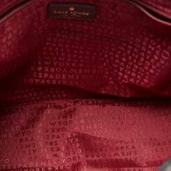 Pre Owned Kate Spade Burgundy Leather Nicola Chester Satchel