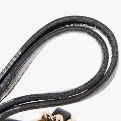 Pre Owned Kate Spade Black Quilted Shimmer Leather Elizabeth Satchel