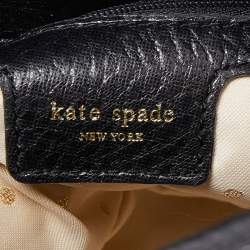 Pre Owned Kate Spade Black Quilted Shimmer Leather Elizabeth Satchel