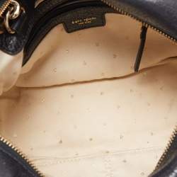 Pre Owned Kate Spade Black Quilted Shimmer Leather Elizabeth Satchel