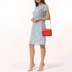 Kate Spade Red Perforated Leather Perri Lane Looloo Crossbody Bag