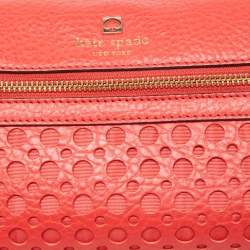 Kate Spade Red Perforated Leather Perri Lane Looloo Crossbody Bag