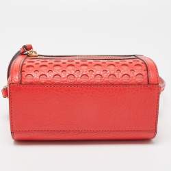 Kate Spade Red Perforated Leather Perri Lane Looloo Crossbody Bag