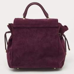 Kate Spade Plum Suede and Leather Laurel Way Lilah Top Handle Bag