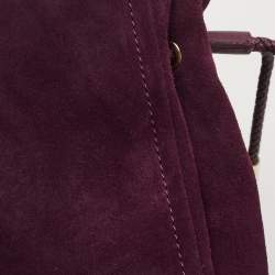 Kate Spade Plum Suede and Leather Laurel Way Lilah Top Handle Bag