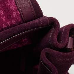 Kate Spade Plum Suede and Leather Laurel Way Lilah Top Handle Bag