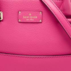 Pre Owned Kate Spade Pink Leather New York Groove Carli Satchel