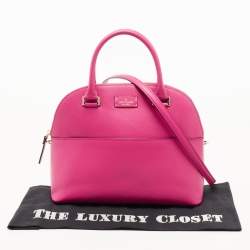 Pre Owned Kate Spade Pink Leather New York Groove Carli Satchel