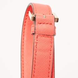 Pre Owned Kate Spade Coral Orange Saffiano Leather Newbury Lane Miles Satchel