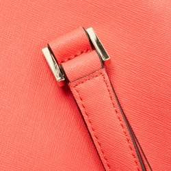 Pre Owned Kate Spade Coral Orange Saffiano Leather Newbury Lane Miles Satchel