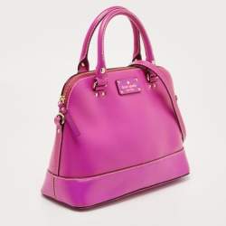 Pre Owned Kate Spade Pink Leather Wellesley Rachelle Satchel