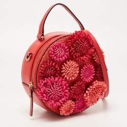 Pre Owned Kate Spade Red Leather Montigo Avenue Circle Satchel