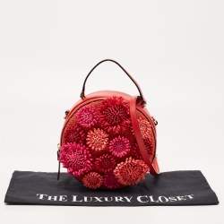 Pre Owned Kate Spade Red Leather Montigo Avenue Circle Satchel