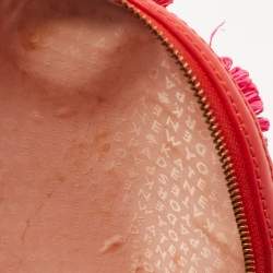 Pre Owned Kate Spade Red Leather Montigo Avenue Circle Satchel