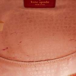 Pre Owned Kate Spade Red Leather Montigo Avenue Circle Satchel