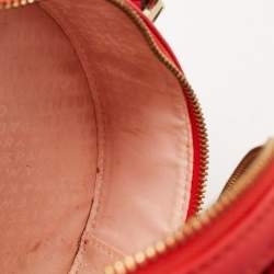 Pre Owned Kate Spade Red Leather Montigo Avenue Circle Satchel