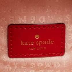 Pre Owned Kate Spade Red Leather Montigo Avenue Circle Satchel