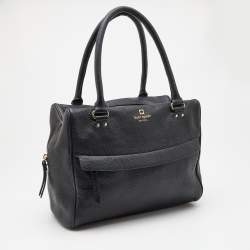 Kate Spade Black Leather Zip Satchel 