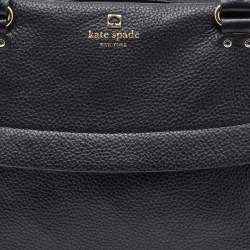 Kate Spade Black Leather Zip Satchel 