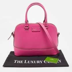 Pre Owned Kate Spade Pink Leather Wellesley Rachelle Satchel