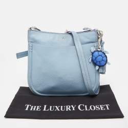 Pre Owned Kate Spade Light Blue Leather Orchard Street Hemsley Crossbody Bag