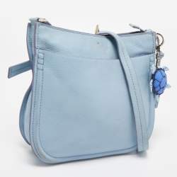 Pre Owned Kate Spade Light Blue Leather Orchard Street Hemsley Crossbody Bag