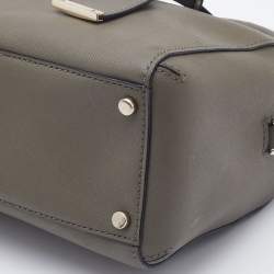 Pre Owned Kate Spade Olive Green Saffiano Leather Cameron Street Mega Lane Bowler Bag