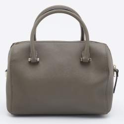 Pre Owned Kate Spade Olive Green Saffiano Leather Cameron Street Mega Lane Bowler Bag