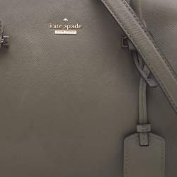 Pre Owned Kate Spade Olive Green Saffiano Leather Cameron Street Mega Lane Bowler Bag