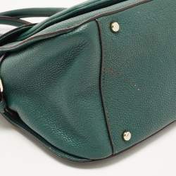 Pre Owned Kate Spade Green Leather Boxwood Road Aubrey Satchel