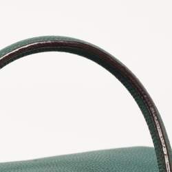 Pre Owned Kate Spade Green Leather Boxwood Road Aubrey Satchel