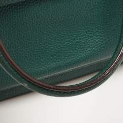 Pre Owned Kate Spade Green Leather Boxwood Road Aubrey Satchel