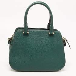 Pre Owned Kate Spade Green Leather Boxwood Road Aubrey Satchel