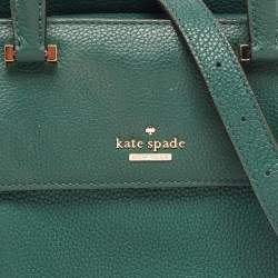 Pre Owned Kate Spade Green Leather Boxwood Road Aubrey Satchel