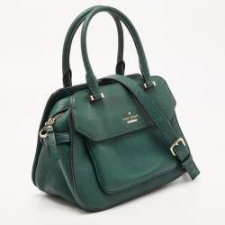 Pre Owned Kate Spade Green Leather Boxwood Road Aubrey Satchel