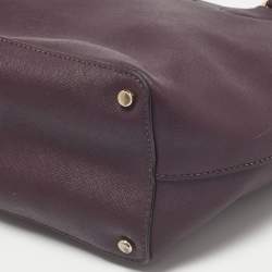 Pre Owned Kate Spade Purple Leather Zip Tote