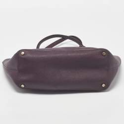 Pre Owned Kate Spade Purple Leather Zip Tote