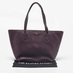 Pre Owned Kate Spade Purple Leather Zip Tote