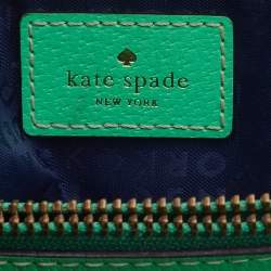 Pre Owned Kate Spade Green Leather Wellesley Quinn Tote 