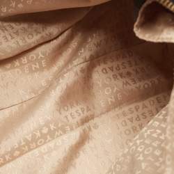 Pre Owned Kate Spade Black/White Lace Print Canvas and Leather Satchel