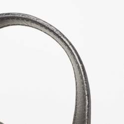 Pre Owned Kate Spade Black/White Lace Print Canvas and Leather Satchel