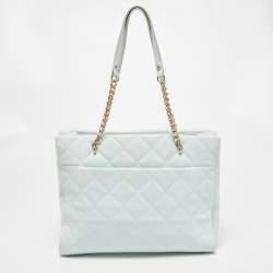Pre Owned Kate Spade Light Blue Quilted Leather Emerson Place Phoebe Tote