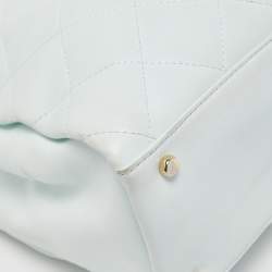 Pre Owned Kate Spade Light Blue Quilted Leather Emerson Place Phoebe Tote