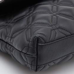 Pre Owned Kate Spade Black Quilted Leather Astor Court Flap Shoulder Bag