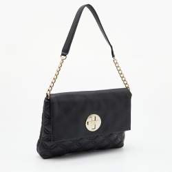 Pre Owned Kate Spade Black Quilted Leather Astor Court Flap Shoulder Bag