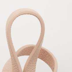 Pre Owned Kate Spade Light Beige Leather Buckle Embellished Flap Top Handle Bag 