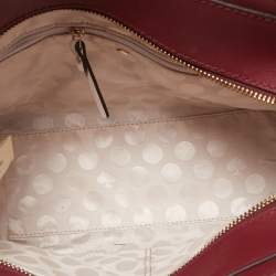 Pre Owned Kate Spade Red/Beige Saffiano Leather Cedar Street Hayden Tote