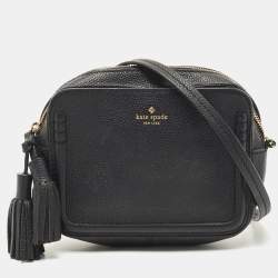 Kate Spade Black Leather Kingston Drive Arla Crossbody Bag Kate