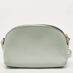 Pre Owned Kate Spade Green Leather Spencer Zip Crossbody Bag