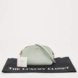 Pre Owned Kate Spade Green Leather Spencer Zip Crossbody Bag